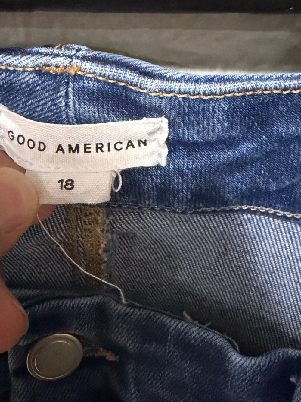 Good American High-Rise Blue Denim Jeans Size 18 EUC - Picture 3 of 4